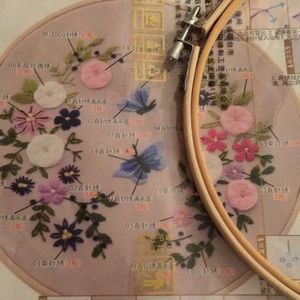 Embroidery Craft set, floral hoop, NWT